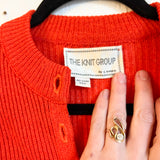 Knit Group Sweater Dress Orange