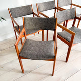 Set of 6 Teak Dining Chairs - New Upholstery