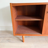 Danish Teak Credenza w/ Sliding Doors