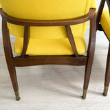 Pair of Reclining Occasional Chairs - Yellow