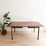 Mid Century Walnut Dining Table w/ 1 Leaf