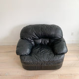 Postmodern Leather Lounge Chair