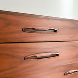 Formica Top Highboy w/ Sculpted Drawer Pulls