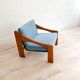 Solid Teak Lounge Chair - New Upholstery