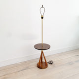 Mid Century Floor Lamp w/ Attached End Table