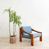 Solid Teak Lounge Chair - New Upholstery