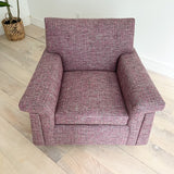 Mid Century Lounge Chair w/ New Purple/Pink Upholstery