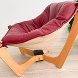 Modern Luna Chair - Dark Red