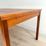 Danish Teak Expandable Dining Table w Rosewood Legs