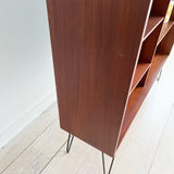 Teak Bookshelf on Hairpin Legs