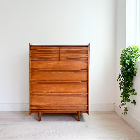 Mid Century Highboy Dresser by Crawford – Atomic Furnishing & Design
