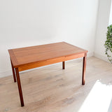 Danish Teak Expandable Dining Table w Rosewood Legs