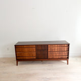 Mid Century 9 Drawer Walnut Dresser