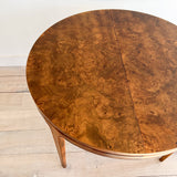 Burlwood Round Dining Table w/ 1 Leaf