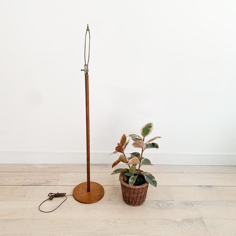 Mid Century Walnut Floor Lamp