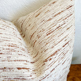 Cream with Tan Stripe  20" Pillow