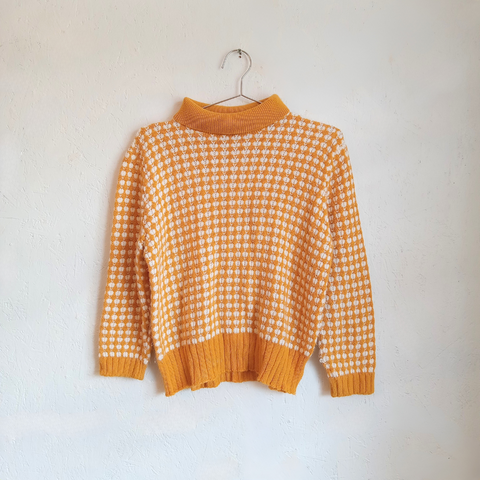 Yellow & White Knit Sweater