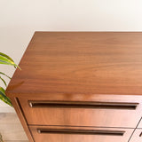 Mid Century Plinth Base Highboy Dresser