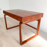 Solid 2 Piece Teak Desk by D-Scan