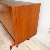 Danish Teak Credenza w/ Sliding Doors