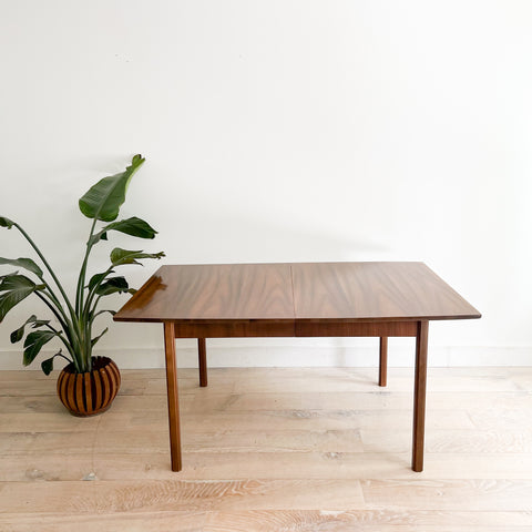 Mid Century Walnut Dining Table w/ 1 Leaf