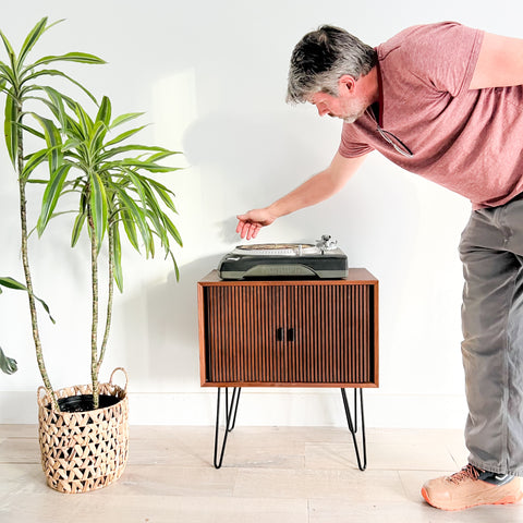 Mini Mid Century Media Cabinet