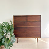 Dixie Walnut Highboy Dresser