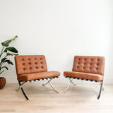 Pair of Barcelona Style Lounge Chairs