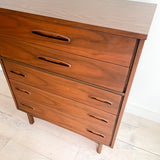 Formica Top Highboy w/ Sculpted Drawer Pulls