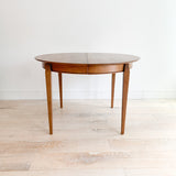 Mid Century Round Dining Table w/ 2 Leaves