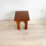 Vintage Red Oak Side Table