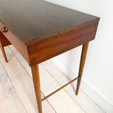 Mid Century Asymmetrical Desk on Tapered Legs