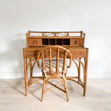 Vintage Rattan Desk w/ Chair