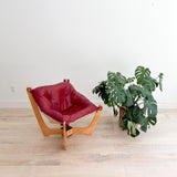 Modern Luna Chair - Dark Red