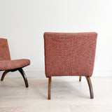 Pair of Milo Baughman Scoop Chairs