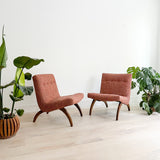 Pair of Milo Baughman Scoop Chairs