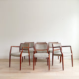 Set of 6 Moller Dining Chairs - New Upholstery