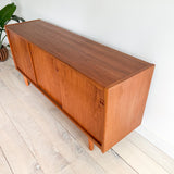 Danish Teak Credenza w/ Sliding Doors