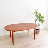 Danish Teak Dining Table w/ 2 Leaves