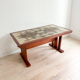 Danish Teak Tile Top Dining Table