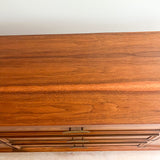 Mid Century Walnut 9 Drawer Low Dresser