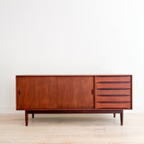 Solid Teak Credenza by Johannes Aasbjerg