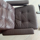 Leather Recliner + Ottoman - made in Japan