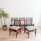 Set of 5 Rosewood Dining Chairs