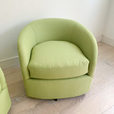 Pair of Vintage Swivel Lounge Chairs - New Upholstery