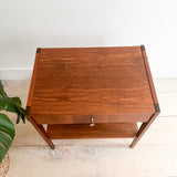 Mid Century Walnut Nightstand