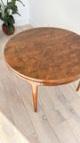 Burlwood Round Dining Table w/ 1 Leaf