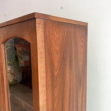 Mid Century Walnut Curio Cabinet