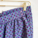 Purple Geometric Print Skirt - sz 12