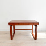 Solid 2 Piece Teak Desk by D-Scan